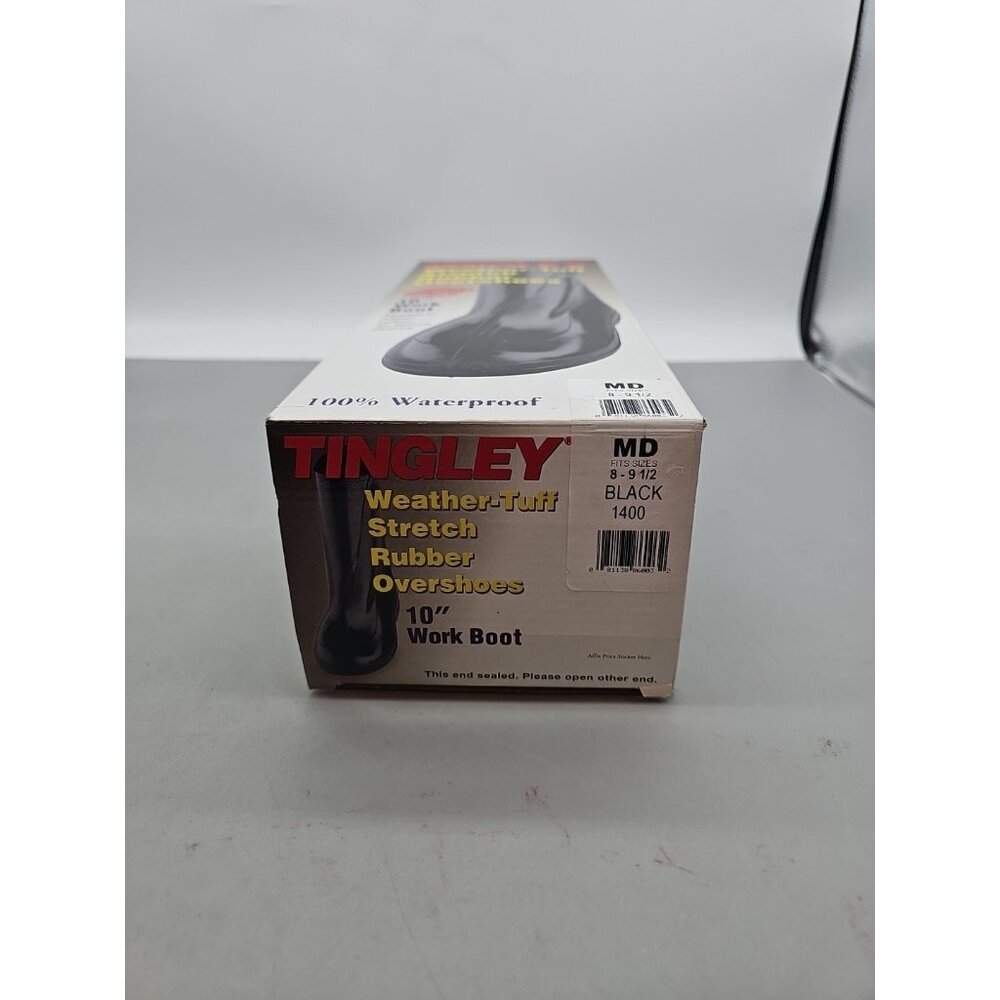 Tingley 1400 Black Med (US 8-9.5 ) Rubber 10" Ice Traction Overshoes‎ New